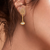 22KT Sitaar Shaped Gold Earrings From Online Exclusive Collection 