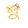 22KT Musical Note Gold Nosepin With Three Stones From Online Exclusive Collection 