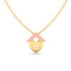 18K heart-shaped unique gold pendant with rose gold intricate design from Online Exclusive Collection 