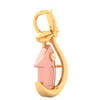 22K rose gold hut pendant adorned with a leaf from Online Exclusive Collection