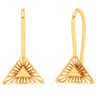 22KT Triangle Shape Gold Drop Earring From Online Collection 