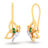 22KT Butterfly Shape With Red And White Stone Gold Drop Earring From Online Exclusive