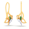 22KT Butterfly Shape With Red And White Stone Gold Drop Earring From Online Exclusive