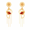 22K Gold Earrings With Swan Motif\
From Goldlites Collection