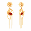 22K Gold Earrings With Swan Motif\
From Goldlites Collection