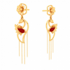 22K Gold Earrings With Swan Motif\
From Goldlites Collection