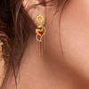 22K Gold Earrings With Swan Motif\
From Goldlites Collection