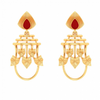 22K Gold Ear Top With Leafy Design\
From Goldlites Collection