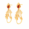 22K Gold Ear Top With Leafy Design\
From Goldlites Collection