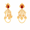 22K Gold Ear Top With Leafy Design\
From Goldlites Collection