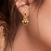 22K Gold Ear Top With Leafy Design\
From Goldlites Collection