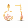 22K Gold Earrings With Rose Gold Swans\
From Goldlites Collection