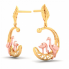 22K Gold Earrings With Rose Gold Swans\
From Goldlites Collection