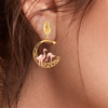 22K Gold Earrings With Rose Gold Swans\
From Goldlites Collection