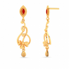 Uniquely Designed 22K Hanging Gold Earrings\
From Goldlites Collection