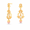 Unique Design 22K Hanging Gold Earrings With A Pink \
Stone From Goldlites Collection 