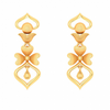 Unique Floral Shape 22K Hanging Gold Earring\
From Goldlites Collection 