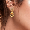 Unique Floral Shape 22K Hanging Gold Earring\
From Goldlites Collection 