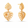 Unique Floral And Leaves Shape 22K Hanging \
Gold Earring From Goldlites Collection 