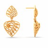 Unique Floral And Leaves Shape 22K Hanging \
Gold Earring From Goldlites Collection 