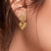 Unique Floral And Leaves Shape 22K Hanging \
Gold Earring From Goldlites Collection 