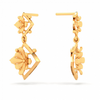 Diamond Shape 22K Hanging Gold Earring\
With Floral Design from Goldlite Collection