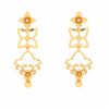 22K Elegant gold earrings with floral patterns from Goldlites Collection