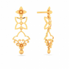 22K Elegant gold earrings with floral patterns from Goldlites Collection