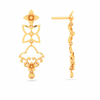 22K Elegant gold earrings with floral patterns from Goldlites Collection