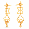 22K Elegant gold earrings with floral patterns from Goldlites Collection