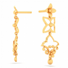 22K Elegant gold earrings with floral patterns from Goldlites Collection