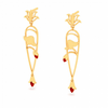 22K Gold Earrings with unique flower bud design from Goldlites Collection