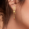 22K Gold Earrings with unique flower bud design from Goldlites Collection