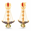 22k Gold Earrings with gorgeous hanging butterfly design from Goldlites Collection