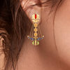 22k Gold Earrings with gorgeous hanging butterfly design from Goldlites Collection