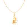 Alluring 22k Gold Crane Bird Motif Pendant from PC Chandra Jewellers