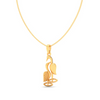 Alluring 22k Gold Crane Bird Motif Pendant from PC Chandra Jewellers