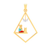 Cute Designer 22k Gold Pendant with Motifs from PC Chandra Jewellers Valentine Collection