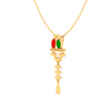 Exquisite 22k Gold Twin Birds motif long dangler Pendant from PC Chandra Jewellers