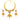 22K Gold Jewellery Set (necklace With Earrings) Mandir Shikhar Design