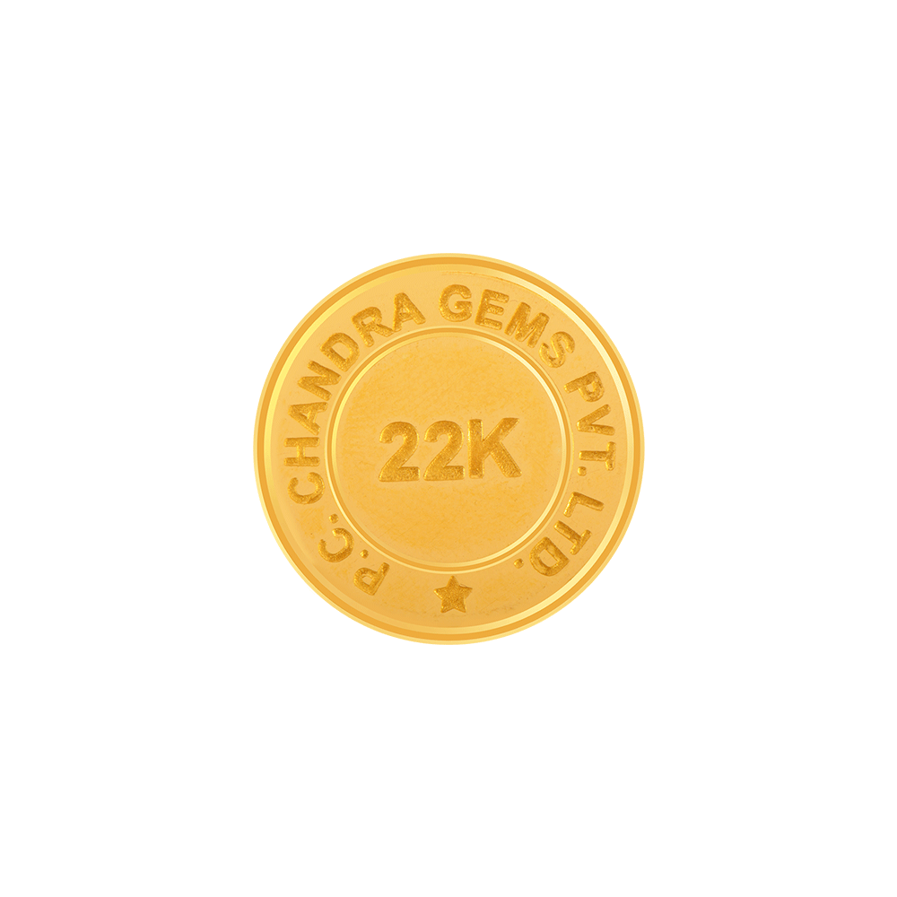 22k (916) 5 gm Sai Baba Yellow Gold Coin