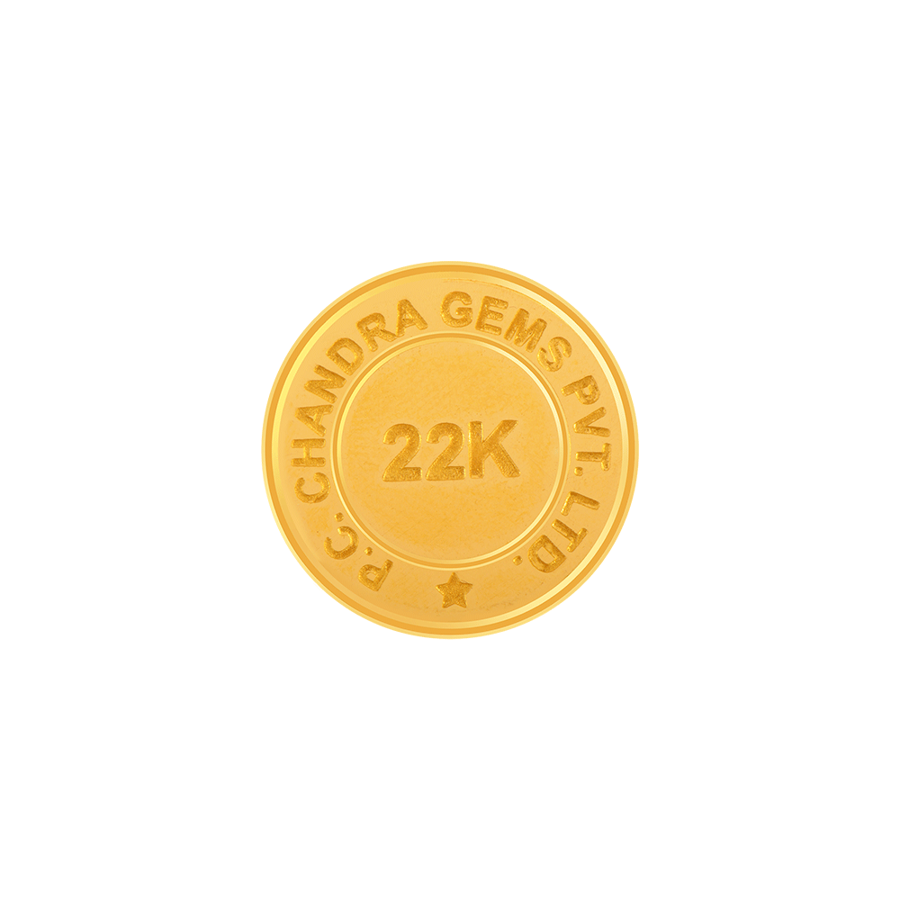 22k (916) 5 gm Saraswati Yellow Gold Coin