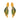 22k Gold Drop Earring With Green Leaf & Bubble Design
