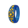 22KT (916) Yellow Gold Royal Blue Pola Ring With Floral Embellishments For Women & Girls (Size 14)