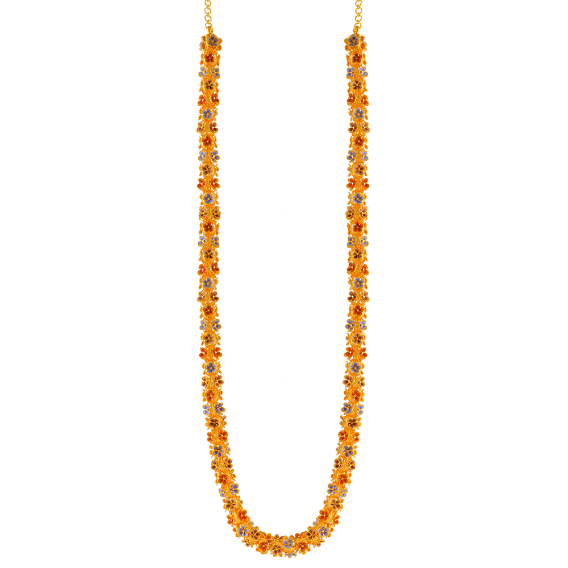 22K gorgeous floral Moff Chain with meenakari work | NABC Collection ...