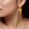 22K Gold Earrings in Traditional Design with Drop Detailing