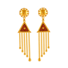 22k Triangle shaped gold earrings with beautiful tassle