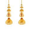 Traditional 22K Gold Jhumka Style Earrings Adorned With Fine Detailing  