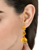 Traditional 22K Gold Jhumka Style Earrings Adorned With Fine Detailing  