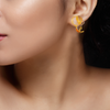 Distinctively Designed 22K Gold Earrings Adorned With A Woman Outline